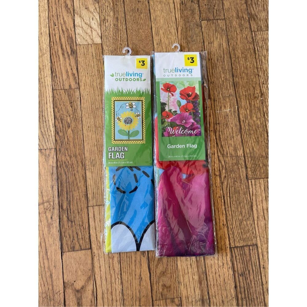 Garden Flags Bundle of 2 Floral Flower New